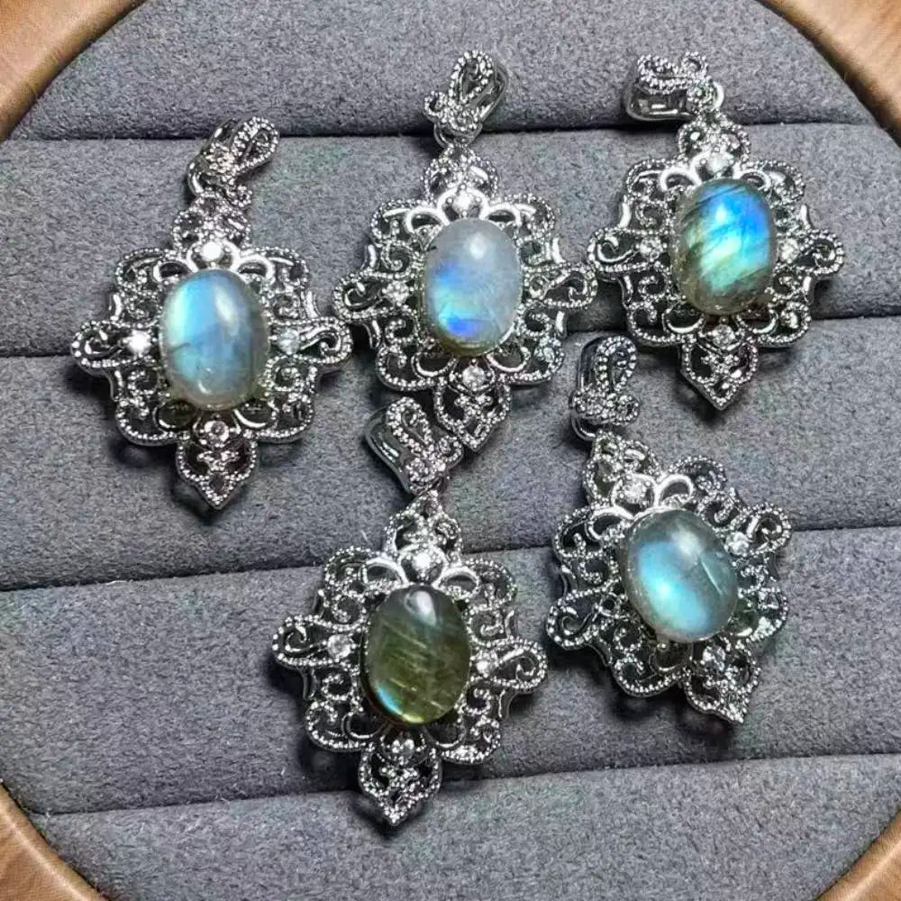 5pcs/set approx7x9mm natural labradorite beads for jewelry diy accessories wholesale