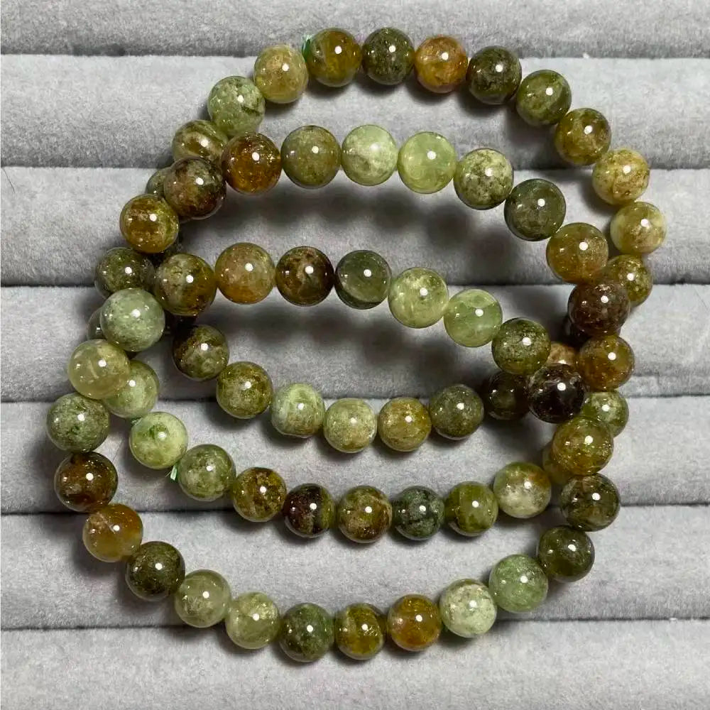 3bracelets AKAC 100% approx8mm natural green garnet bracelet beads for diy making