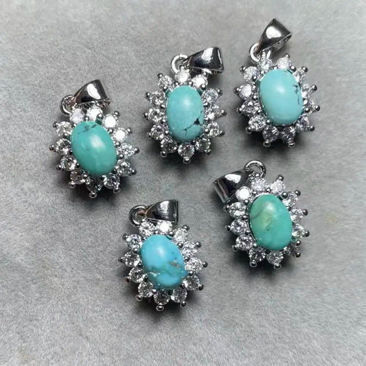 5pcs AKAC approx5x7mm Natural original turquoise for diy making send randomly