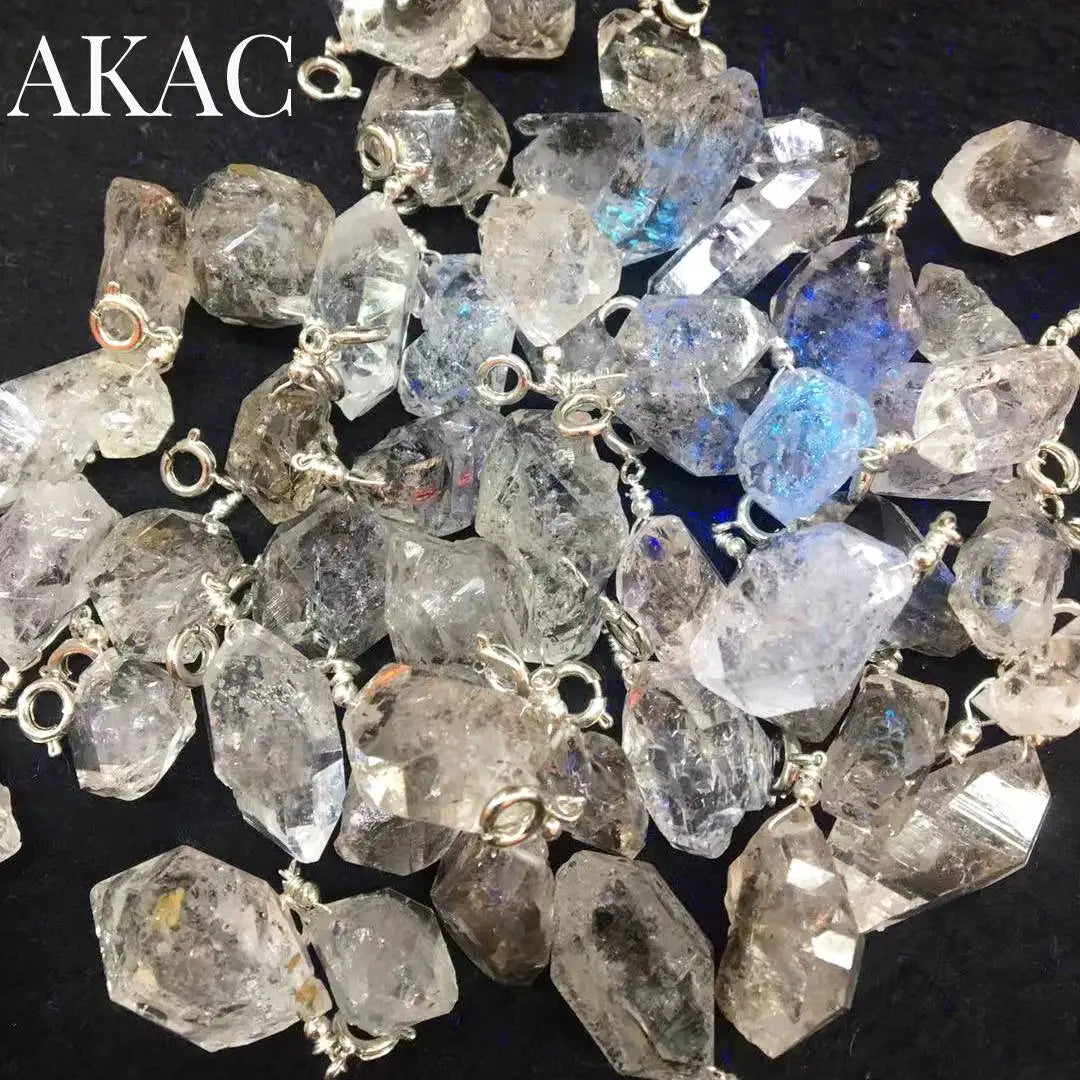 10pcs AKAC natural irregular Herkimer diamond pendant send randomly wholesale