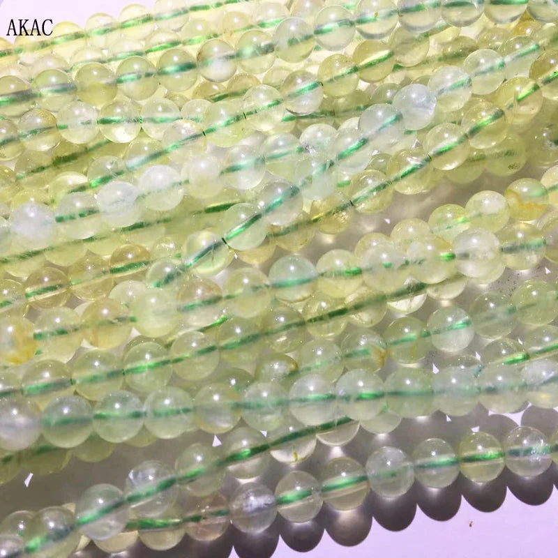 2strands 5strands Approx6mm natural A prehnite loose beads  for Jewelry diy making design