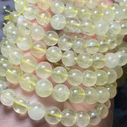 2 à 3 bracelets en perles de quartz citron naturel d'environ 8 à 10 mm, vente en gros