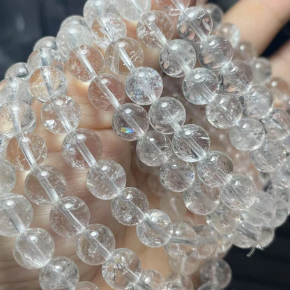 3bracelets Approx8.8-9.8mm  natural white Azeztulite bracelet beads wholesale