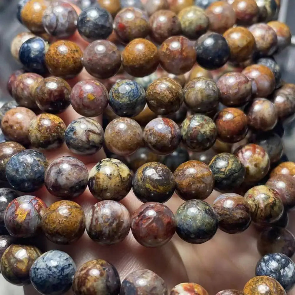 2 bracelets AKAC environ 9 mm Perles de bracelet en pietersite naturelle en gros