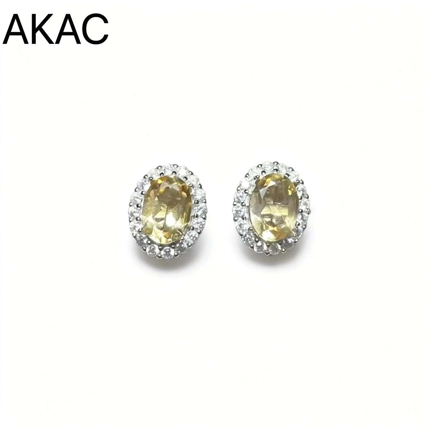 925 sterling silver  Natural citrine quartz  Approx5*7mm  stud earrings for women earrings
