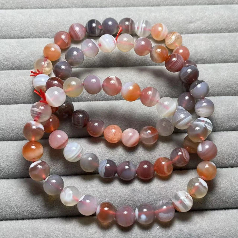 clearance (48) 3bracelets as photo  natural 8mm botswana agate bracelet beads wholesale