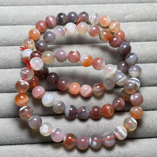 clearance (48) 3bracelets as photo  natural 8mm botswana agate bracelet beads wholesale