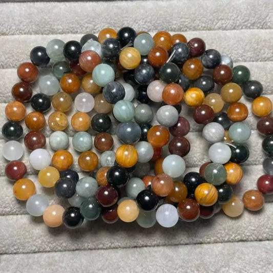 NEW  AKAC 3bracelets  approx8-8.8mm Rabbit rutile quartz bracelet beads wholesale