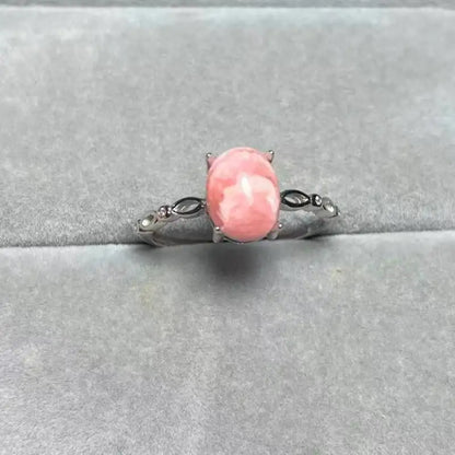 925 sterling silver Natural lapis lazuli adjustable ring Stone size approx7*9mm