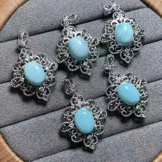 5pcs/set  approx7x9mm natural larimar beads  for jewelry diy accessories wholesale