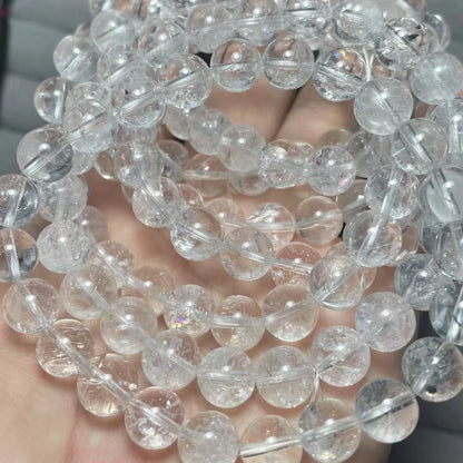 3bracelets Approx8.8-9.8mm  natural white Azeztulite bracelet beads wholesale