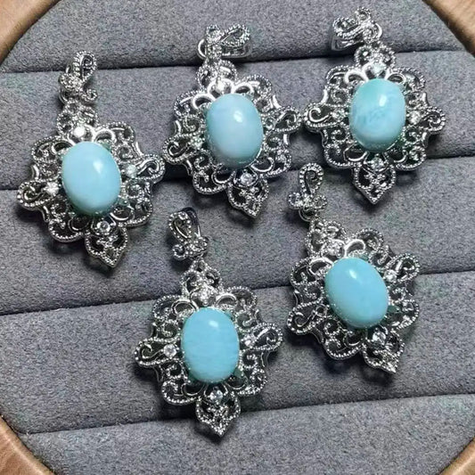 5pcs/set  approx7x9mm natural larimar beads  for jewelry diy accessories wholesale