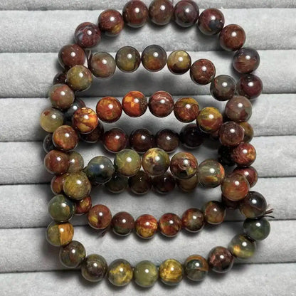 4bracelets clearance  (80)AKAC  approx9-10mm natural deep color pietersite bracelet beads