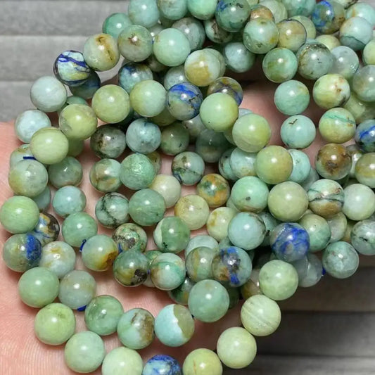 3Bracelets  AKAC 100%  approx8-8.8mm natural Azurite bracelet beads