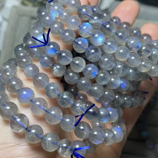5ブレスレット 青く輝くラブラドライトのブレスレットビーズ 約7～7.8mm 卸売 AKAC