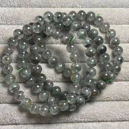 4bracelets clearance  (108)AKAC  approx7-7.8mm natural phantom quartz bracelet beads wholesale