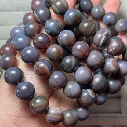 2bracelets approx12mm Natural Botswana eye agate bracelet  beads AKAC