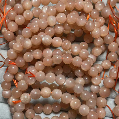 3bracelets  approx8-9mm natural orange moonstone  bracelet beads
