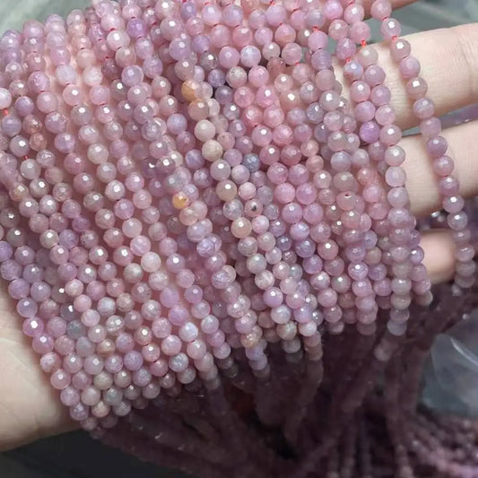 2strands Approx3.5-4mm natural faceted ruby  loose beads  for diy making bracelet necklace