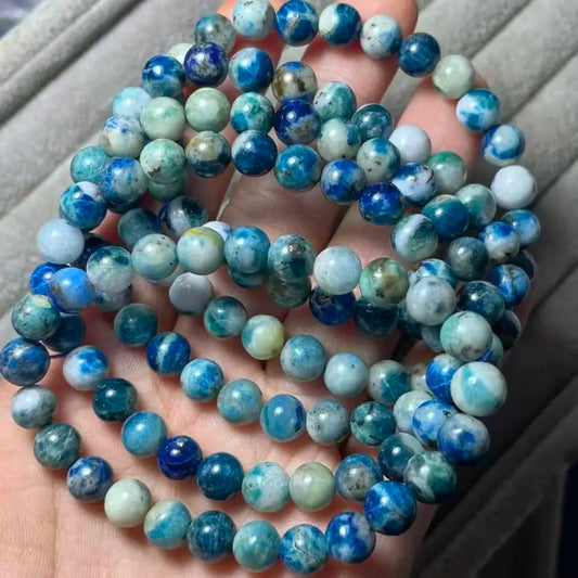 (45) 3 bracelets avec perles de bracelet en hackmanite naturelle d'environ 7 mm (AKAC)