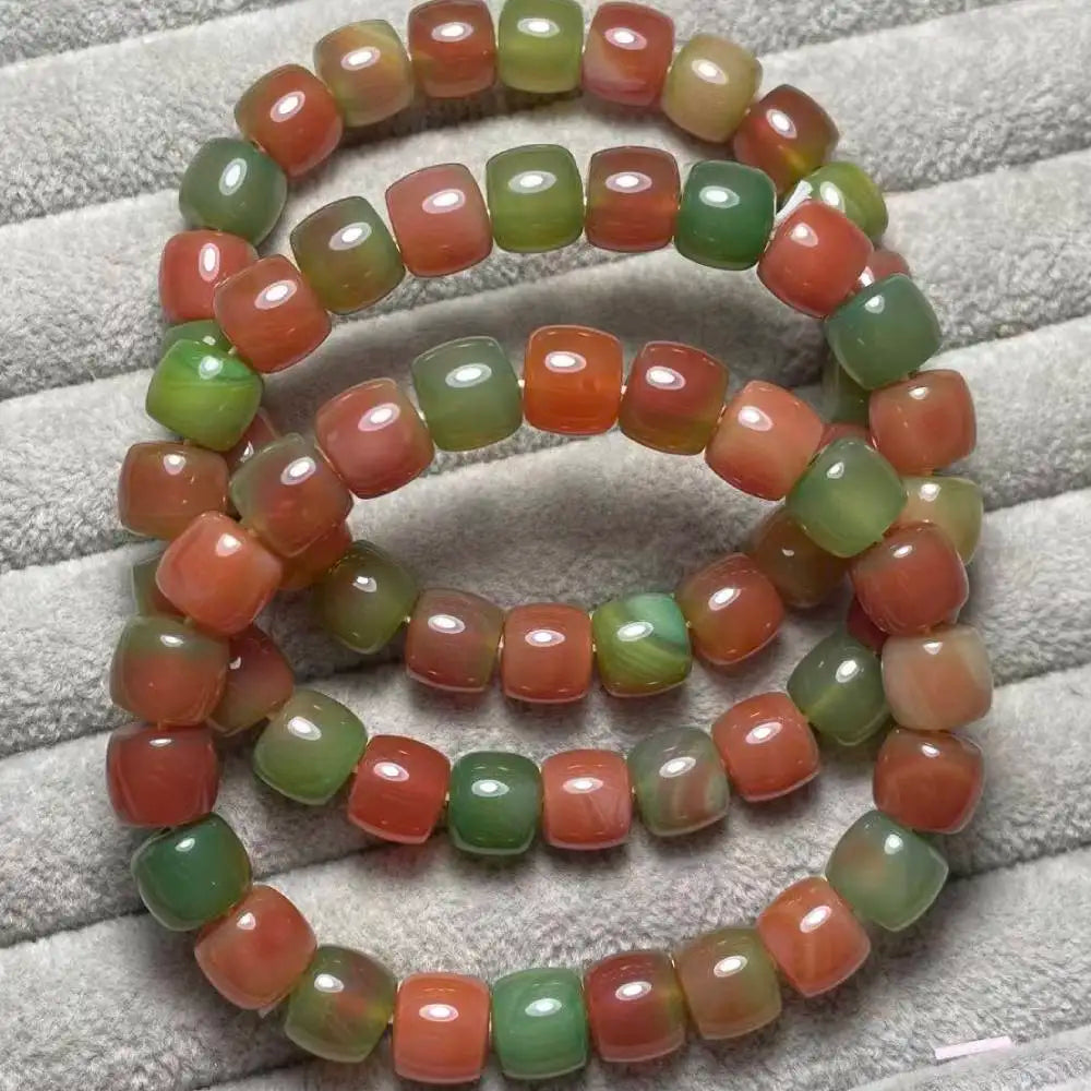 3bracelets clearance  (82)AKAC approx8x9mm  agate bracelet beads
