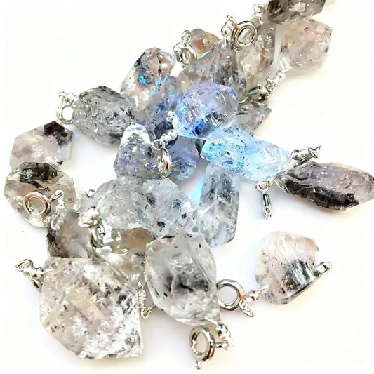 Lot de 10 pendentifs en diamant Herkimer naturel irrégulier AKAC, envoi aléatoire, vente en gros