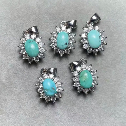 5pcs AKAC approx5x7mm Natural original turquoise for diy making send randomly