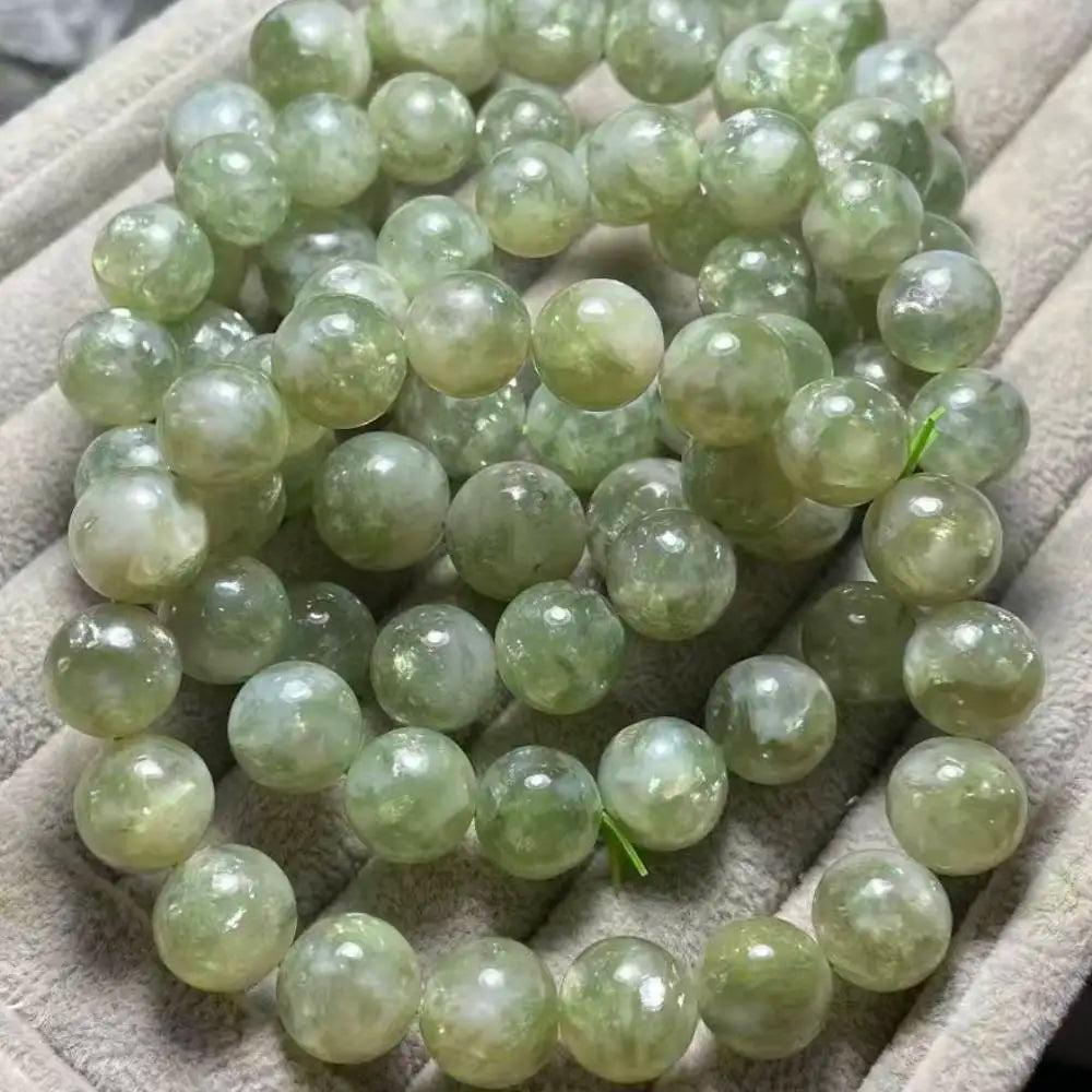 1bracelet big size green lepidolite chrome mica  approx11-14mm