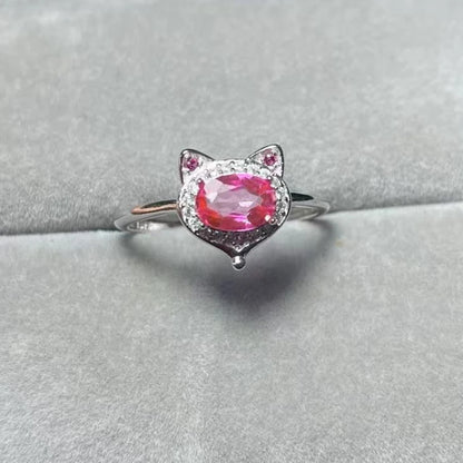 925 sterling silver AKAC  natural colorful quartz adjustable ring Approx5-6*7-8mm